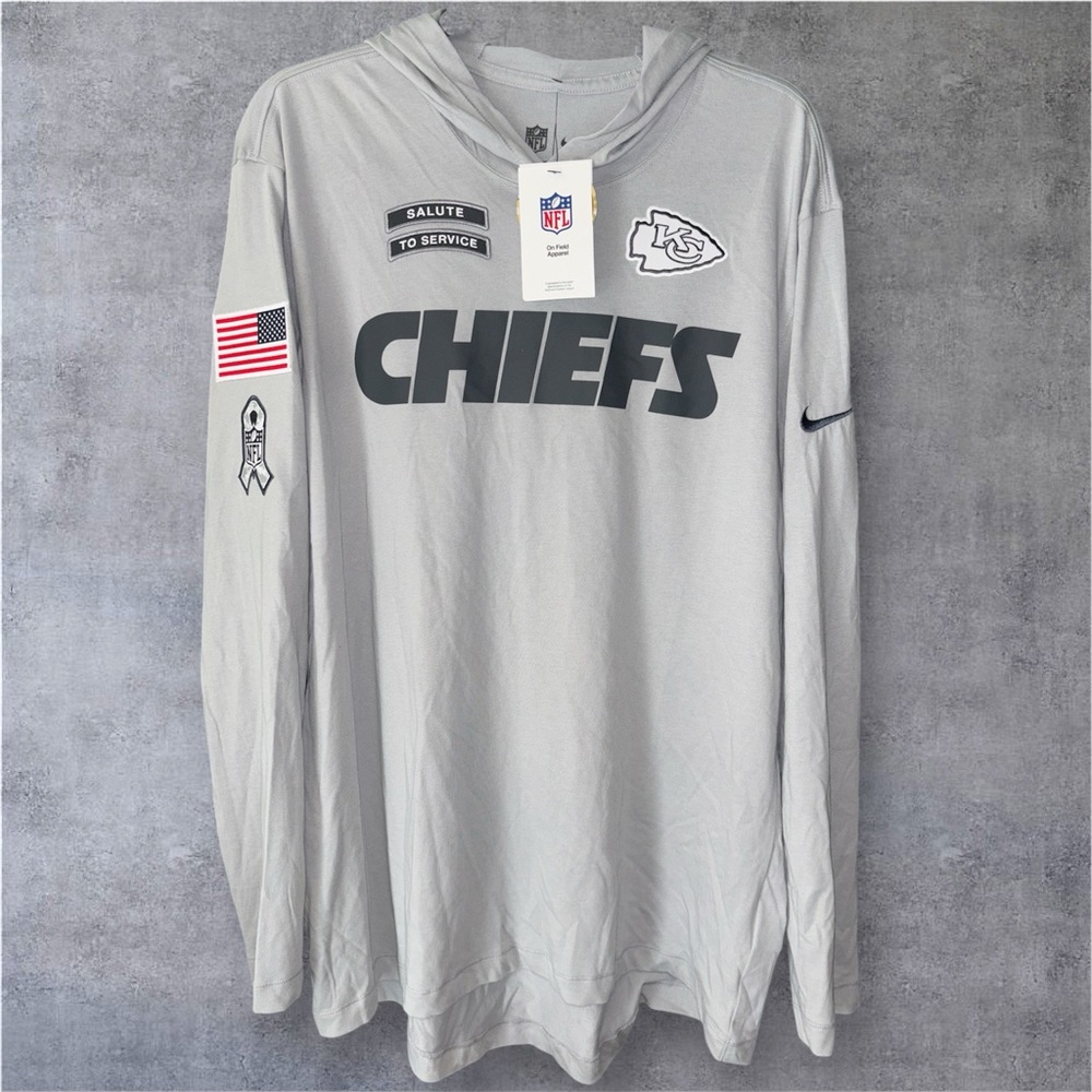 KC Chiefs Nike Embroidered Dri-fit Salute To Service Hoodie NWT Men’s L